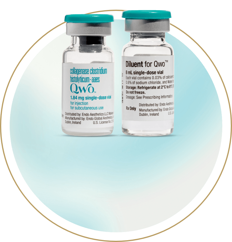 1.84 mg QWO vial and 8 mL diluent.